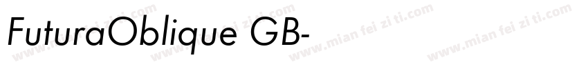 FuturaOblique GB字体转换